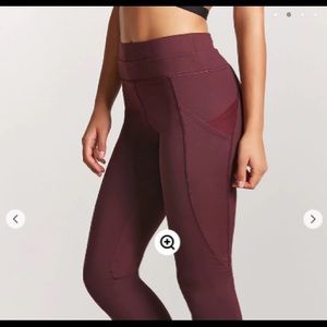 Forever21 Pocket Burgundy / Maroon / Plum Leggings